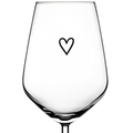 The Heart wine glass, a simple sweet design for gifting. Shop wine glasses with personality at Sips & Stories.